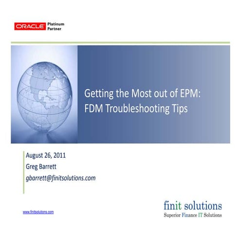 Finit solutions   troubleshoot fdm like a pro  august 2011