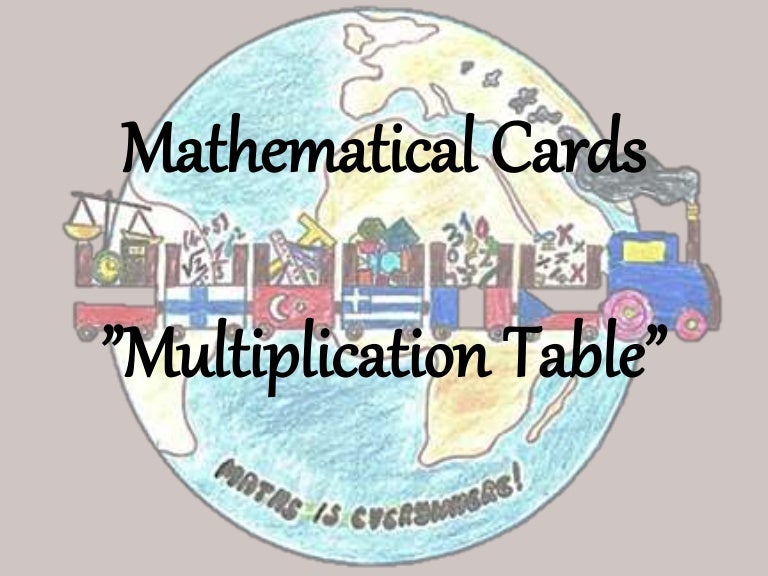 Finland Mathematical cards / Multiplication table