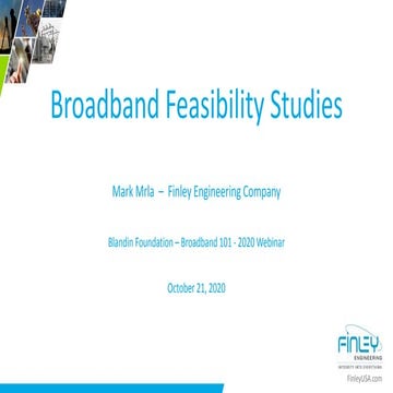 Conducting Feasibility Studies by Mark Mrla, Finley Engineering
