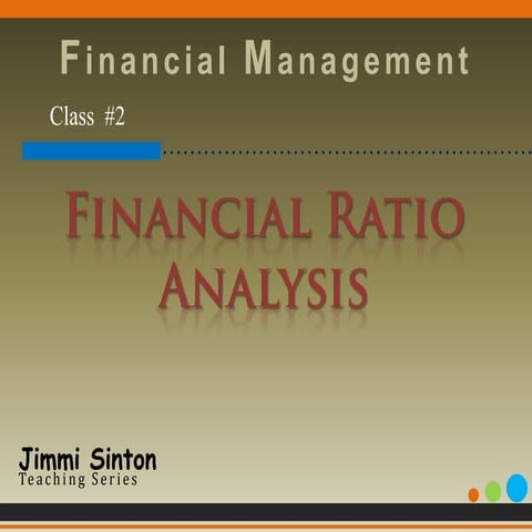 Fin man 2   ratio analysis