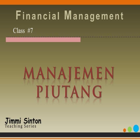 Fin man 7    receivable management