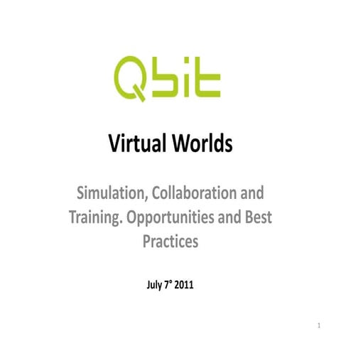 History of Virtual Worlds and current applications