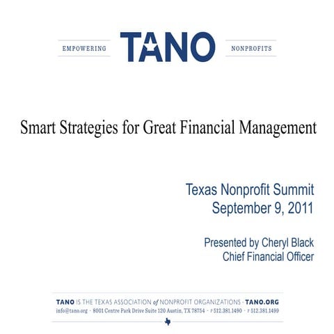Smart Strategies for Great Financial Mgmt.
