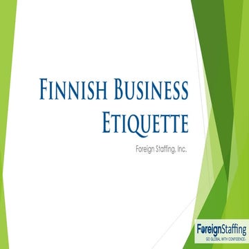 Finnish Business Etiquette