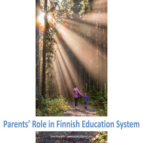  Finnish education system   parents' role