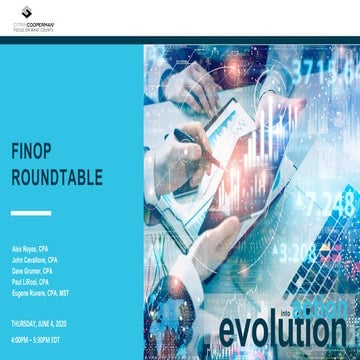 FINOP Roundtable 6.4.20