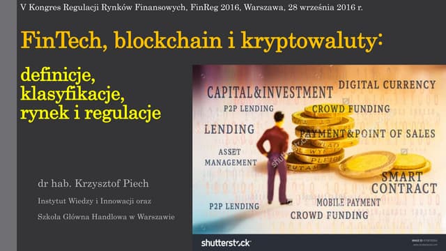 Fintech, blockchain i kryptowaluty:...