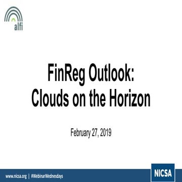 FinReg Outlook: Clouds on the Horizon