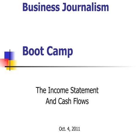 "The Income Statement and Cash Flows" in Minneapolis 2011