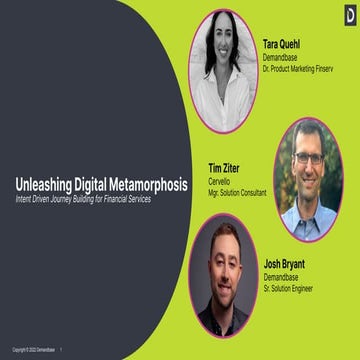 Revolutionize Financial Services with AI-driven intent + SFMC Journeys