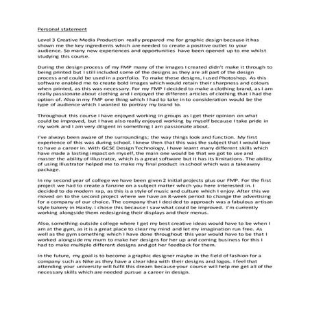 Fintan updated personal statement