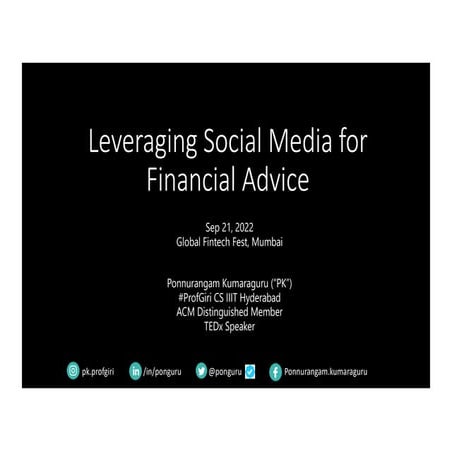 Leveraging Social Media for Financial Advice