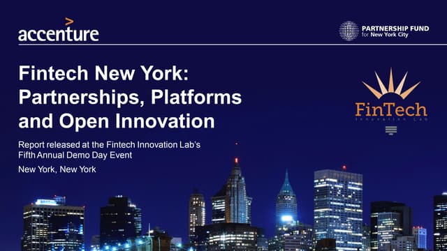 Fintech New York: Partnerships, Pla...