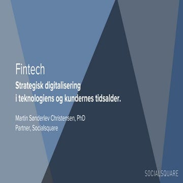 Digitalisering af finansbranchen og fintech 