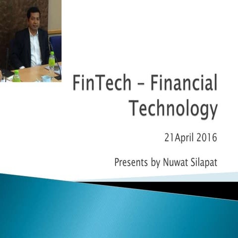 Fintech – financial technology v01 18 apr-2016