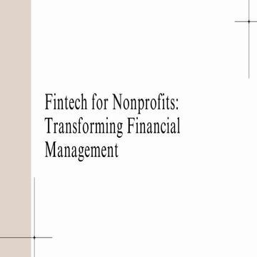 Fintech for Nonprofits: Transforming Financial Management