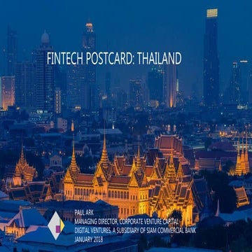 Fintech Postcard: Thailand