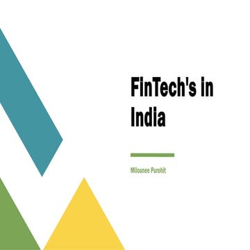 Fintechs in india