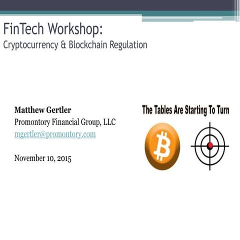 Cryptocurrency & Blockchain Regulation