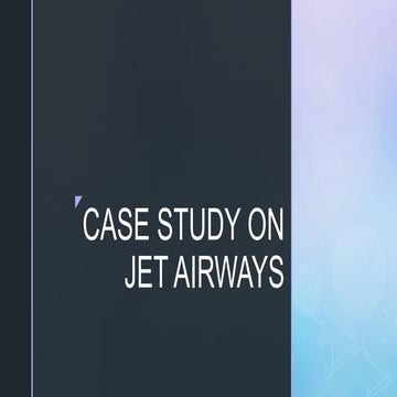 Case study on Jet Airways