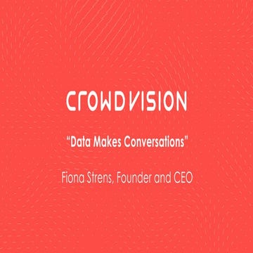 Data makes conversations - Fiona strens