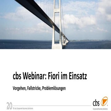 Fiori im Einsatz - cbs consulting