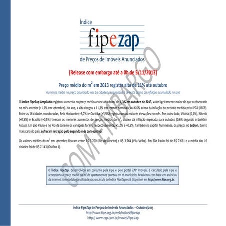 Fipezap outubro-2013