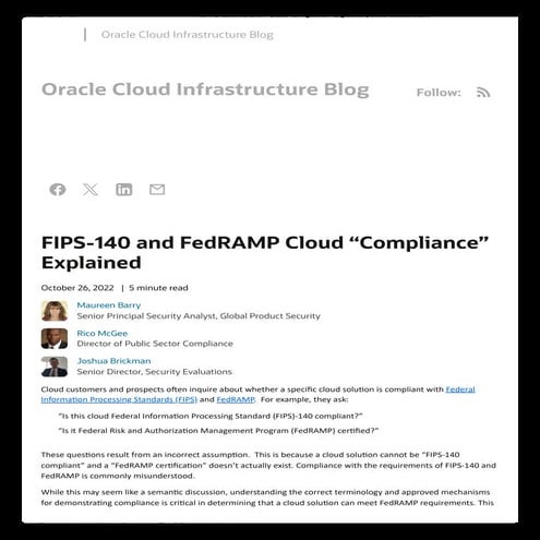Understanding FIPS-140 Validation and FedRAMP Authorization in Cloud ...