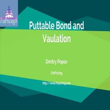 Pricing Puttable Bond
