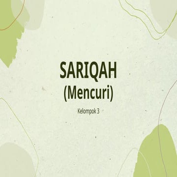 pengertian fiqih Mencuri dalam islam .pptx
