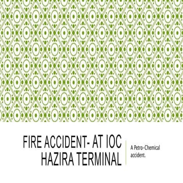 Fire accidents 