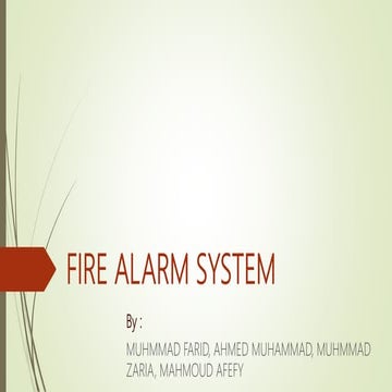 Fire alarm system and common types of detectors