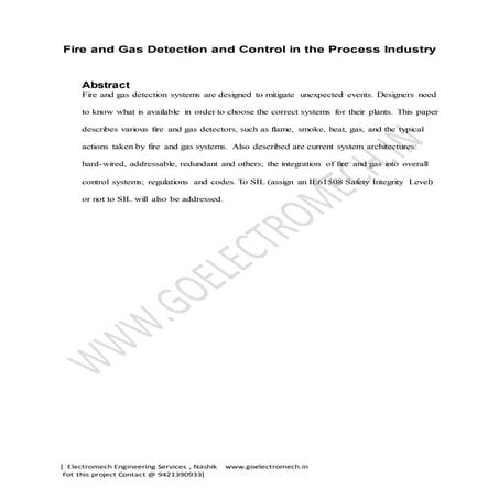 Fire and gas detection and control in the process industry | DOCX