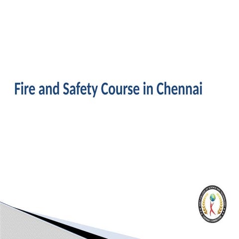 Fire and safety ppt course | PPTX