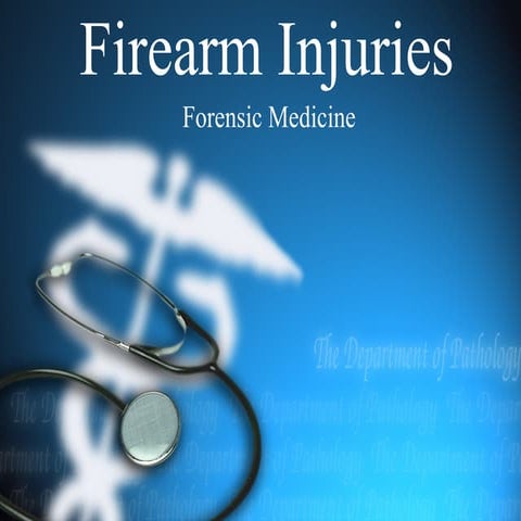 Post-Mortem Examintion of Gun-Shot Wounds by Souvik Dhar | PPTX