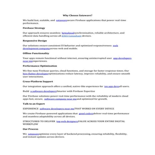 Firebase Service Development | PDF
