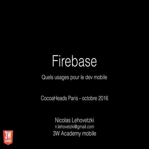 Firebase par nicolas lehovetzki