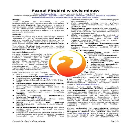 Firebird in 2 minutes (polish)