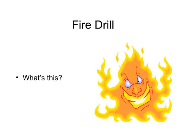 Mock Fire Drill Fire Safety Pptx