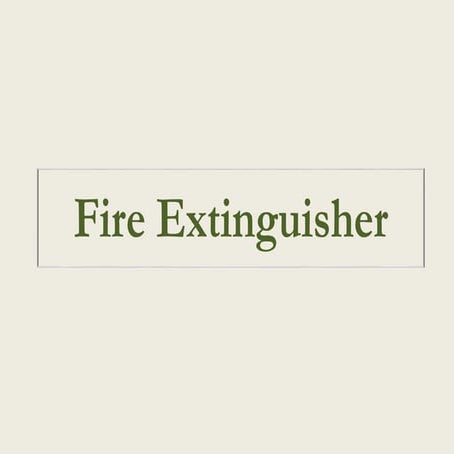 Fire extinguisher micronova presentation