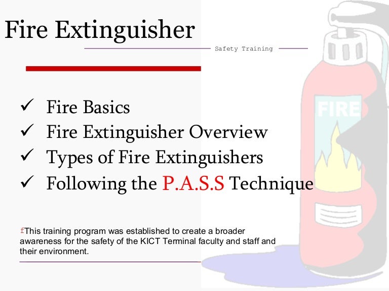 Fire Extinguisher Safety Training