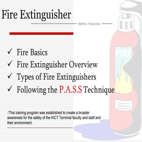 Fire Extinguisher Safety Training
