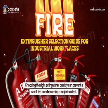 Fire Extinguisher Selection Guide for Industrial Workplaces | PDF