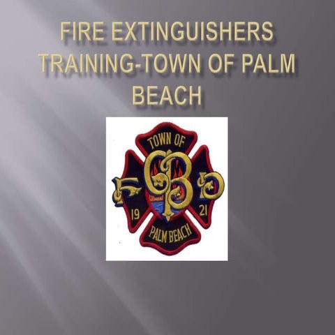 Fire extinguishers training for the general public