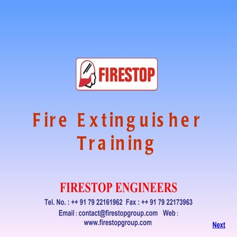 Fire extinguisher training