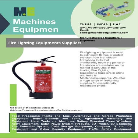 Fire Fighting Equipments Suppliers | PDF