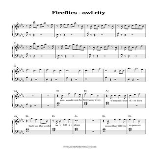 Fireflies - owl city - piano