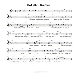 Fireflies - owlcity - leadsheet