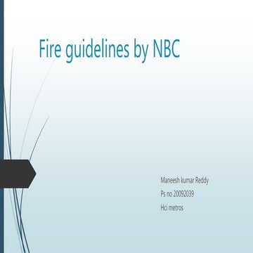 Fire guidelines by nbc part 1