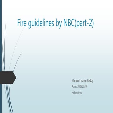 Fire guidelines by nbc part 2